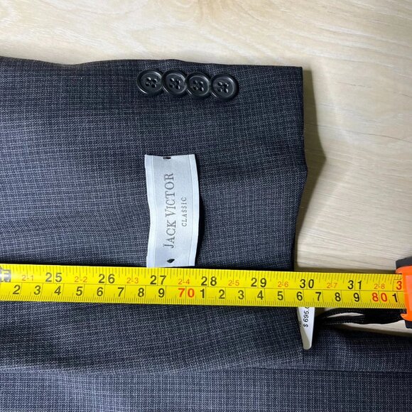 Jack Victor Mens Blue Classic Blazer Sport Coat 2 Button Suit Jacket Size 52 XL - Picture 11 of 15